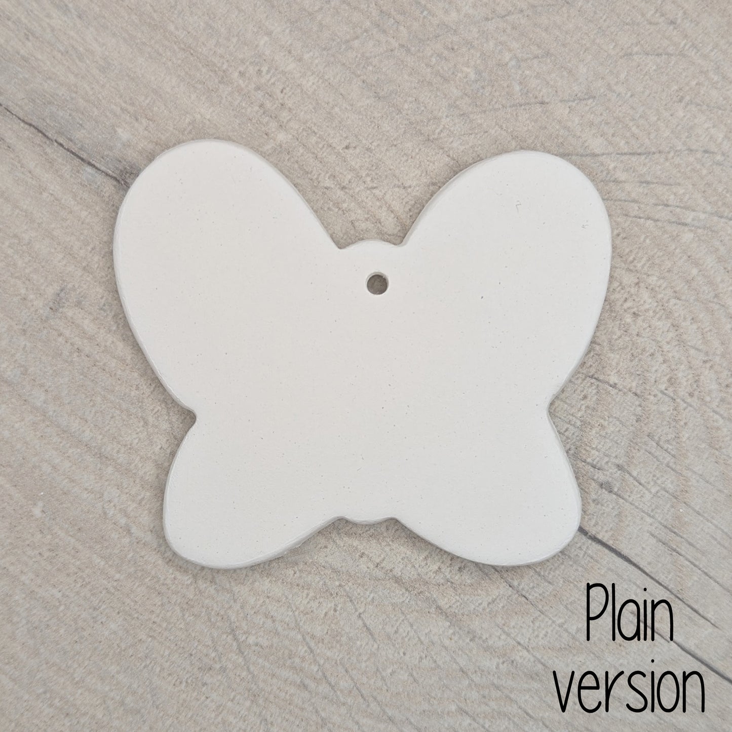 small plain air dried clay butterfly decoration