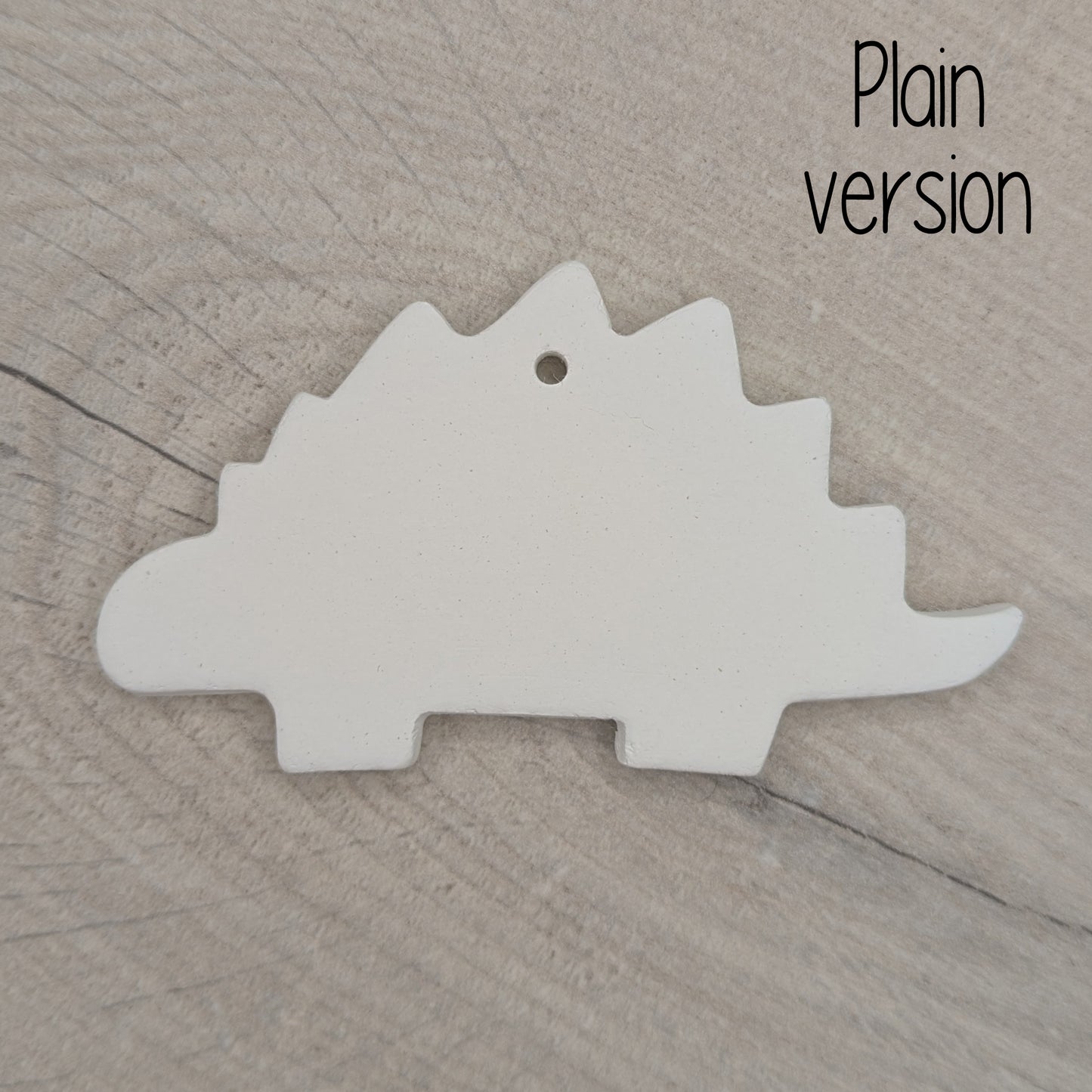 plain Stegosaurus dinosaur air dried clay decoration, for children and adults to paint at home