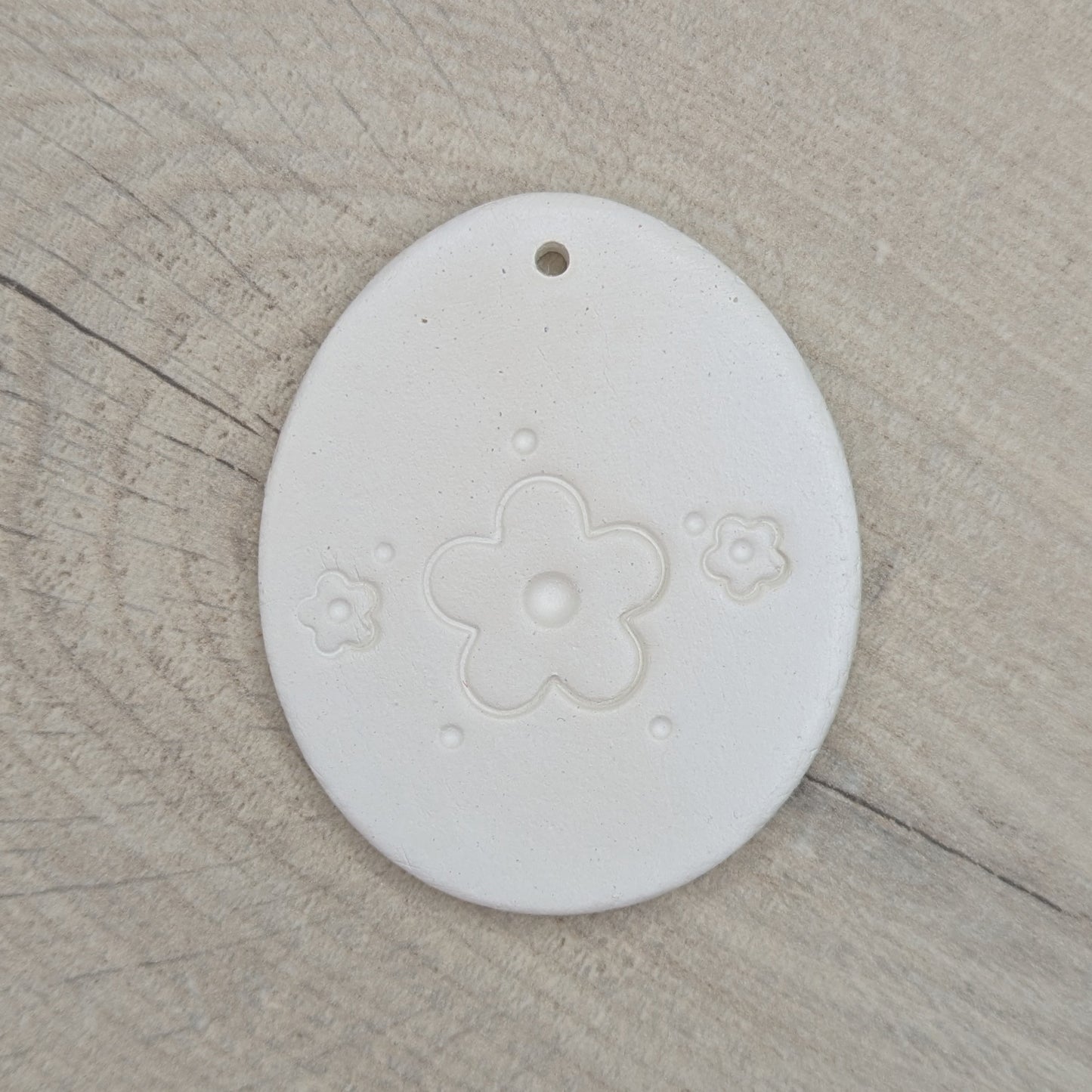 flower design easter egg clay decoration