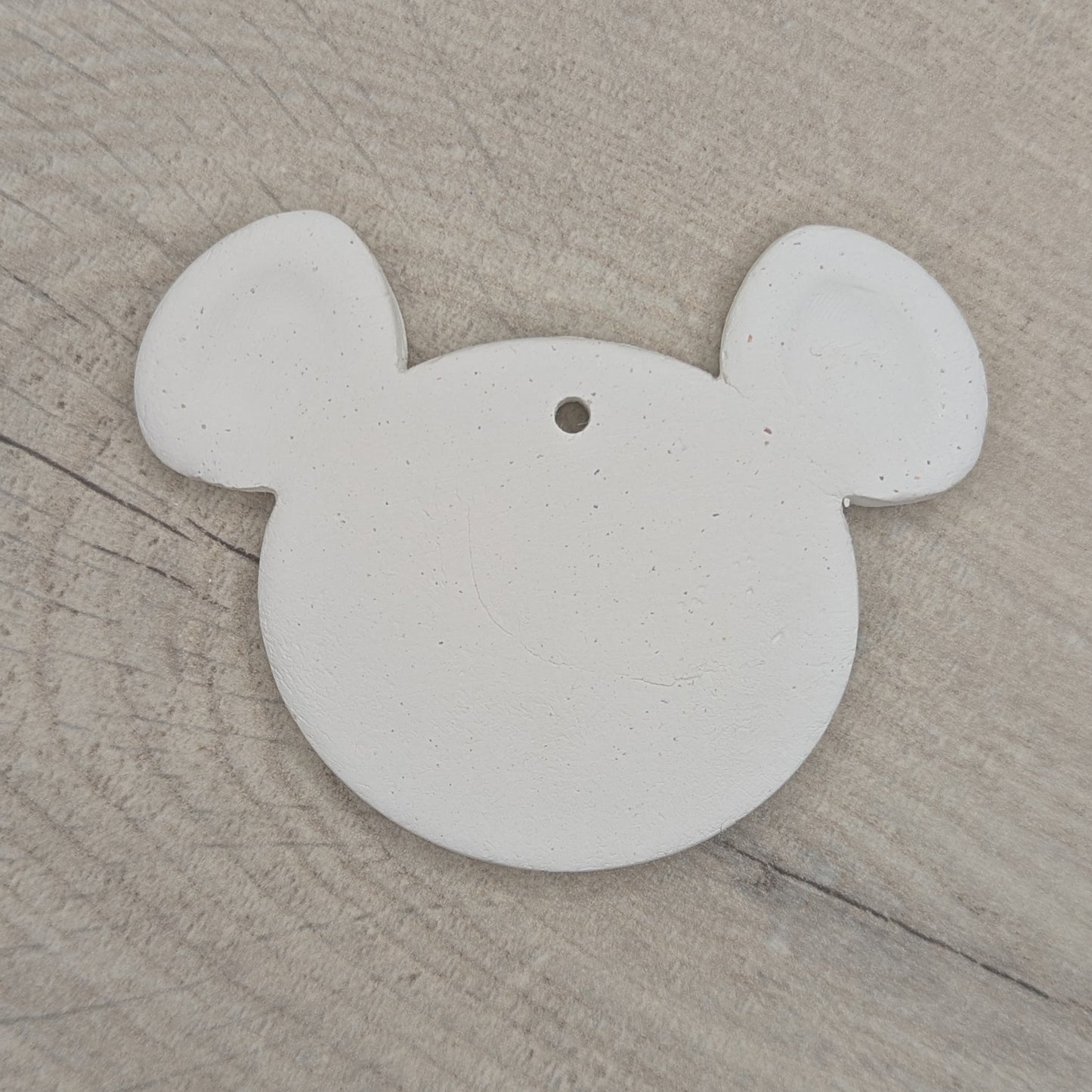 mouse or koala shaped clay decoration, made from air dried clay, suitable for painting and decorating