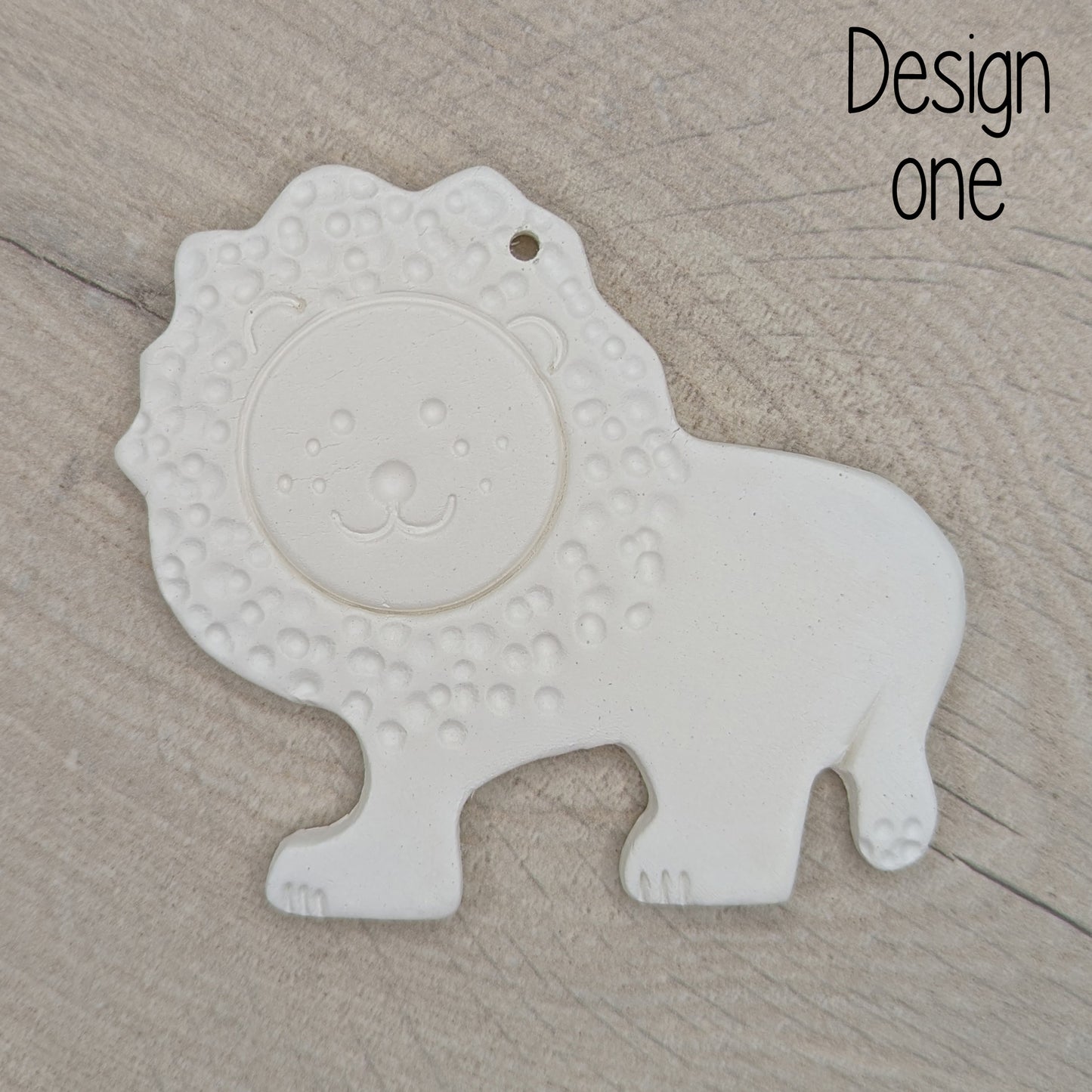 patterned version of a clay lion decoration