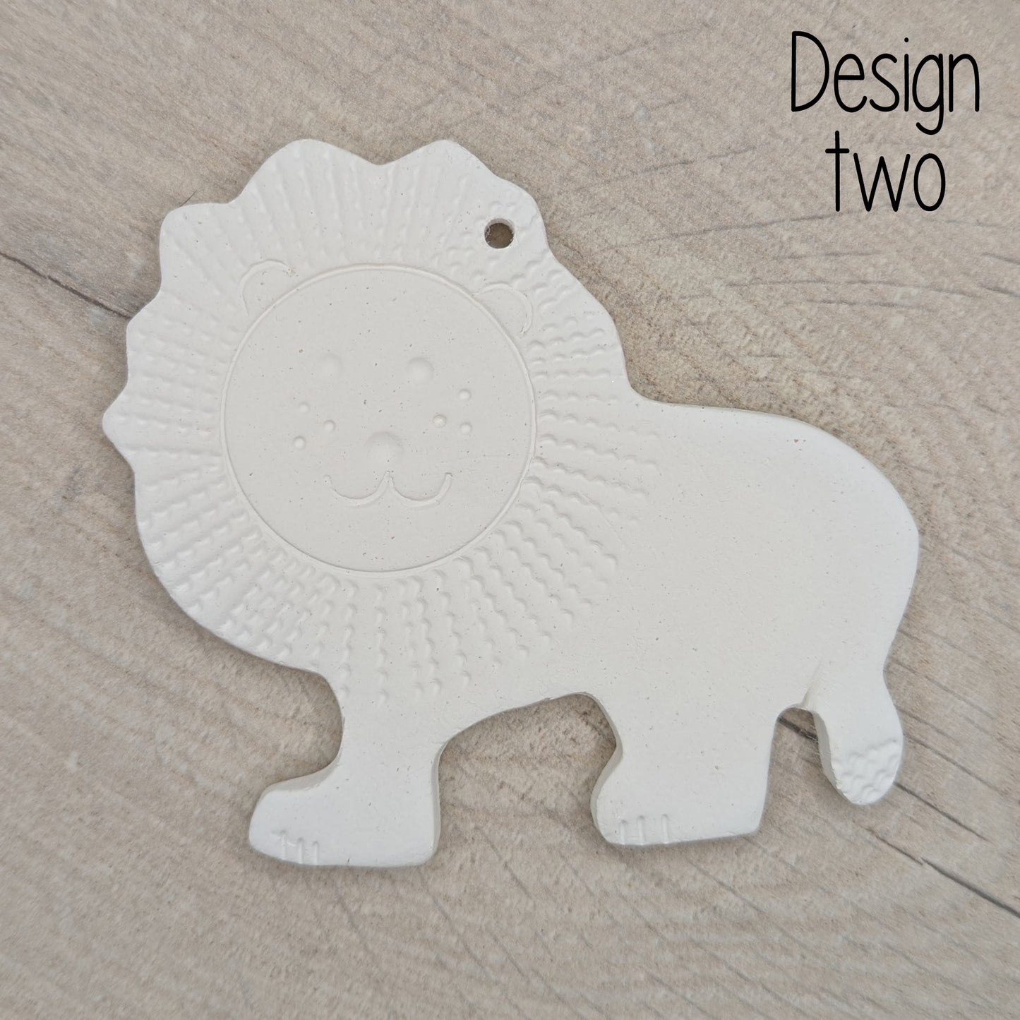 patterned version of clay decoration lion