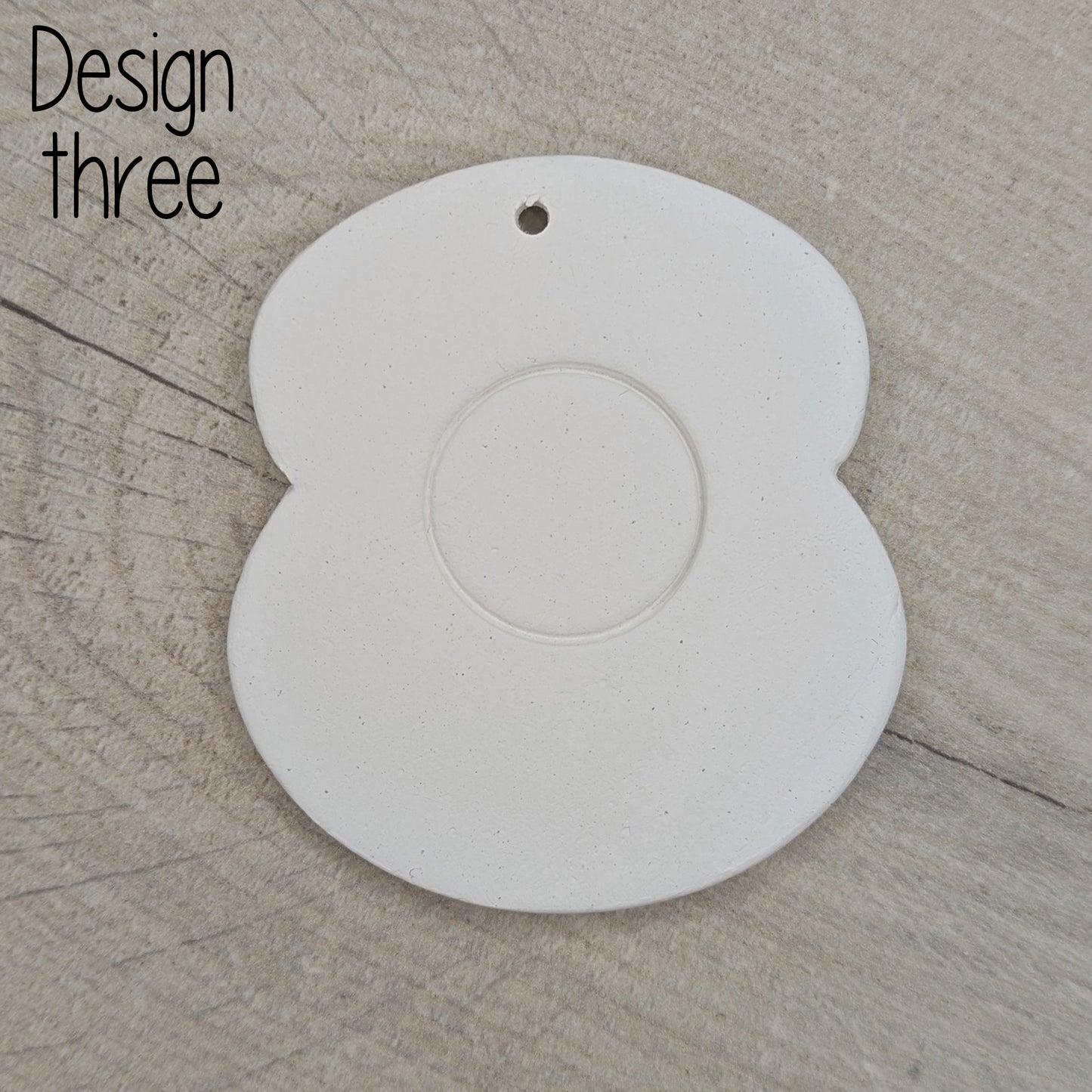 air dried clay simple poppy decoration - design number 3