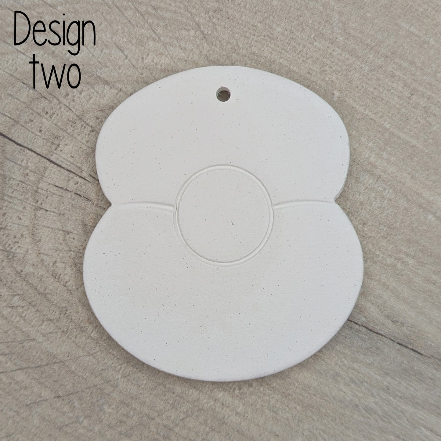 air dried clay simple poppy decoration - design number 2