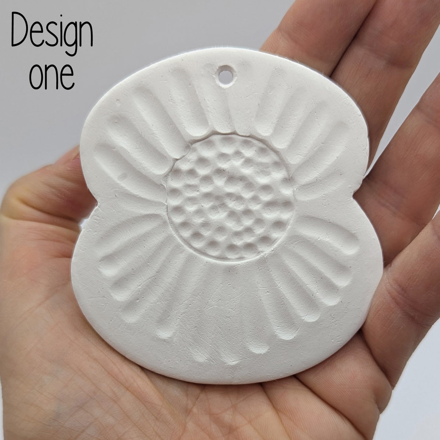 air dried clay simple poppy decoration - design number 1