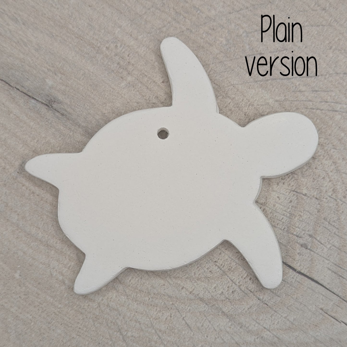 clay shaped turtle decoration made of white air dried clay