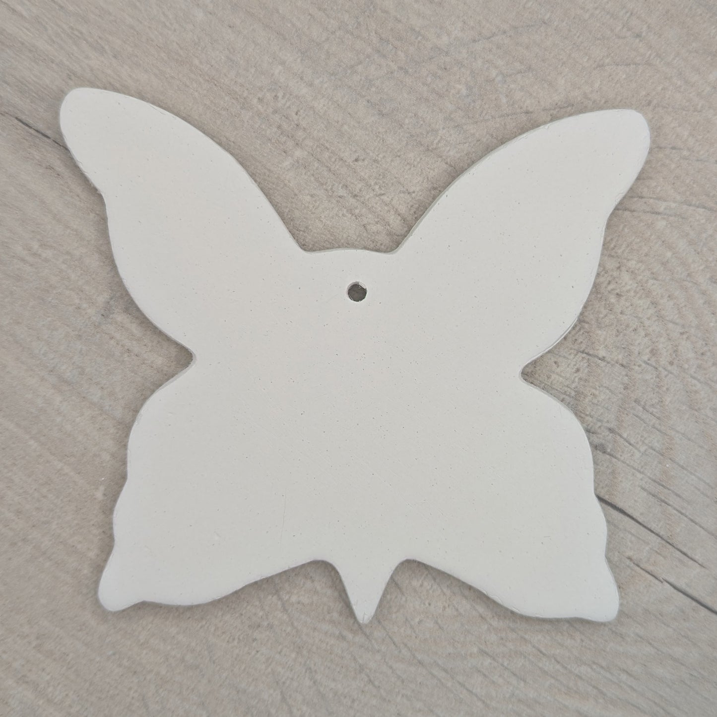 large air dried clay butterfly decoration, plain design all smooth