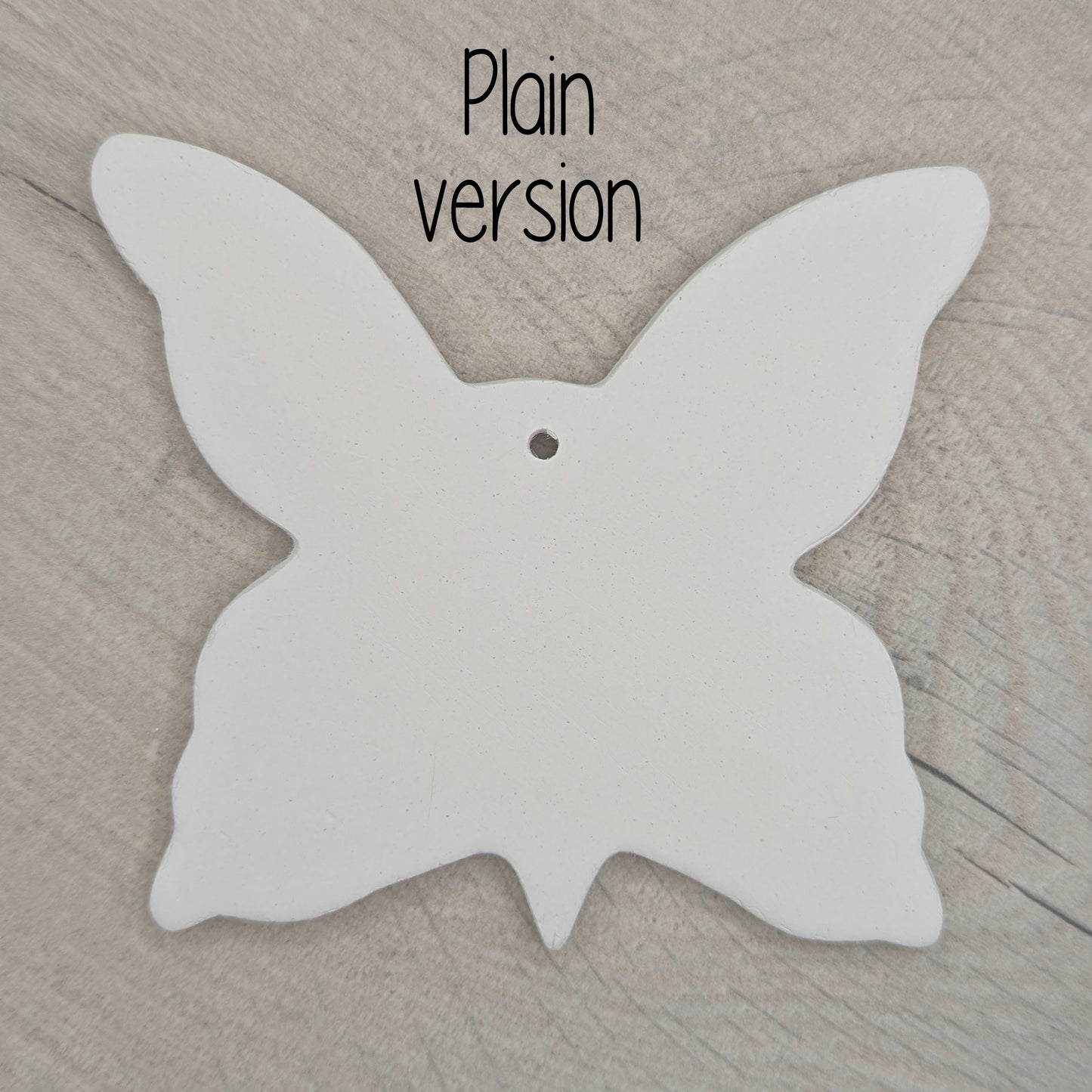 large white air dried clay butterfly decoration