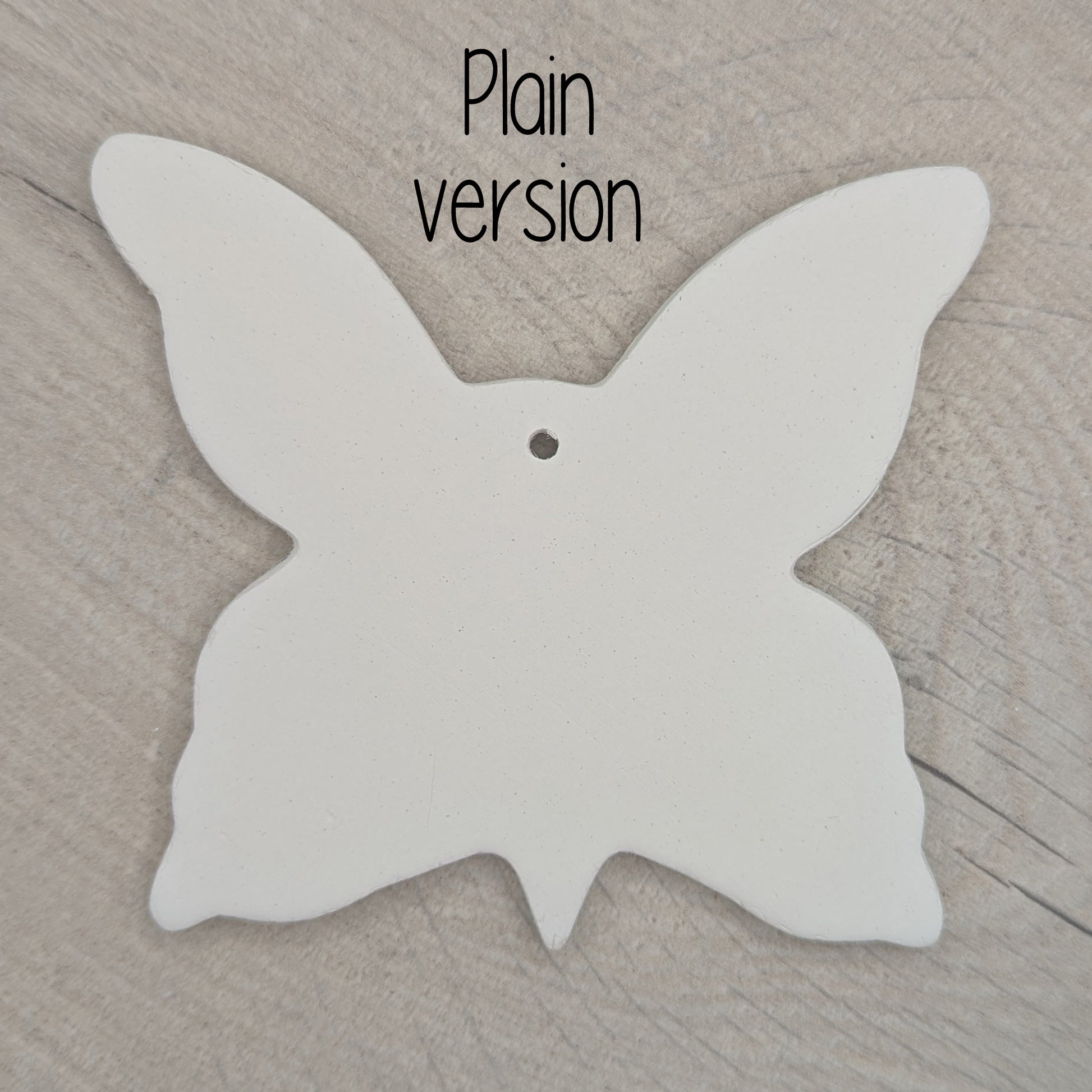 large white air dried clay butterfly decoration