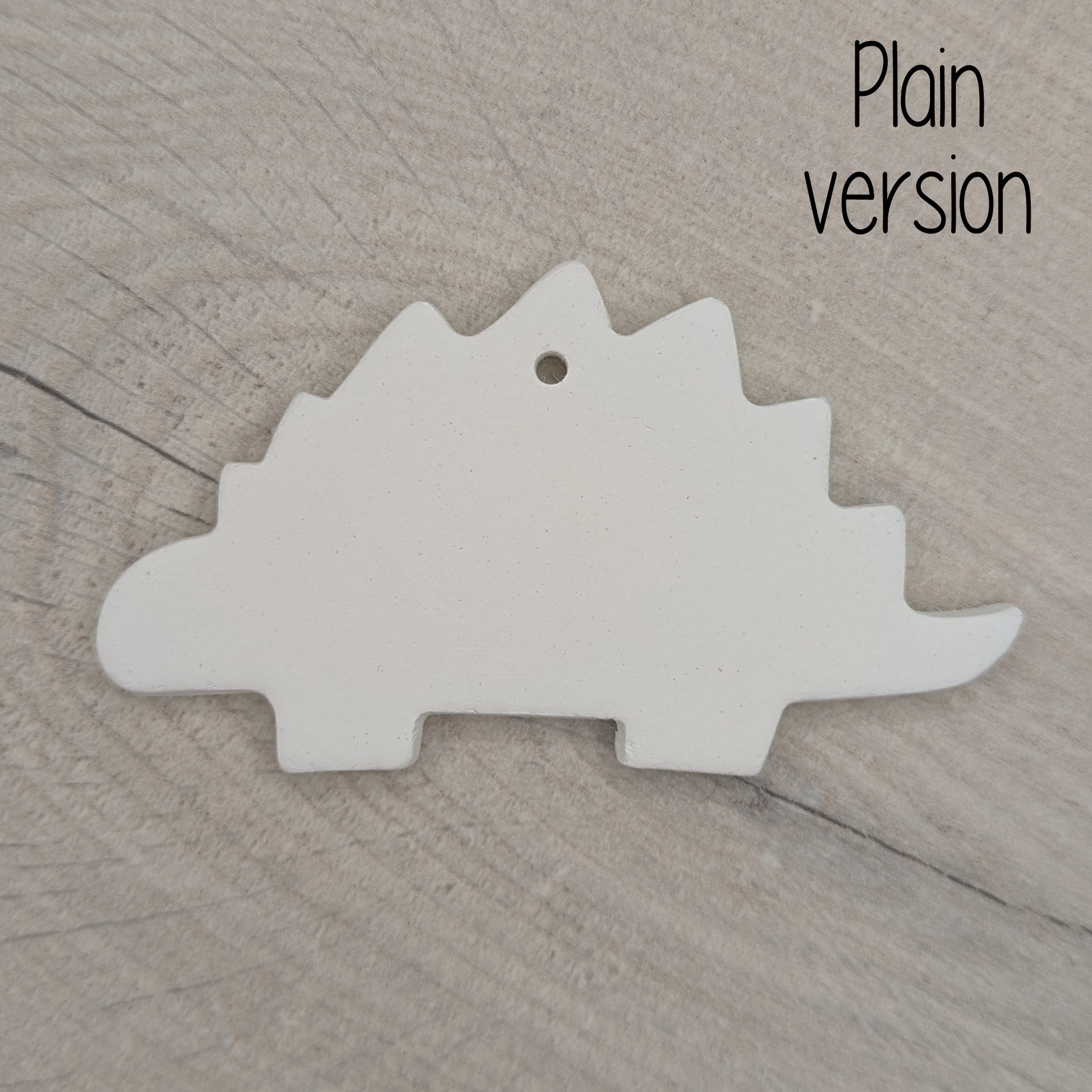 plain Stegosaurus dinosaur air dried clay decoration, for children and adults to paint at home