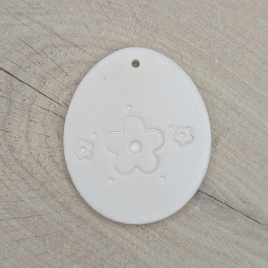 flower design easter egg clay decoration 