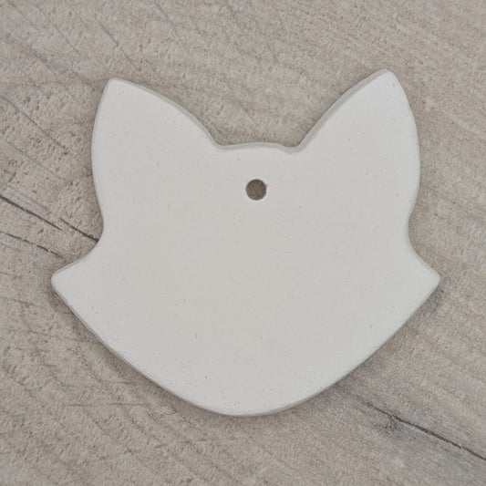 fox head shape air dried clay decoration