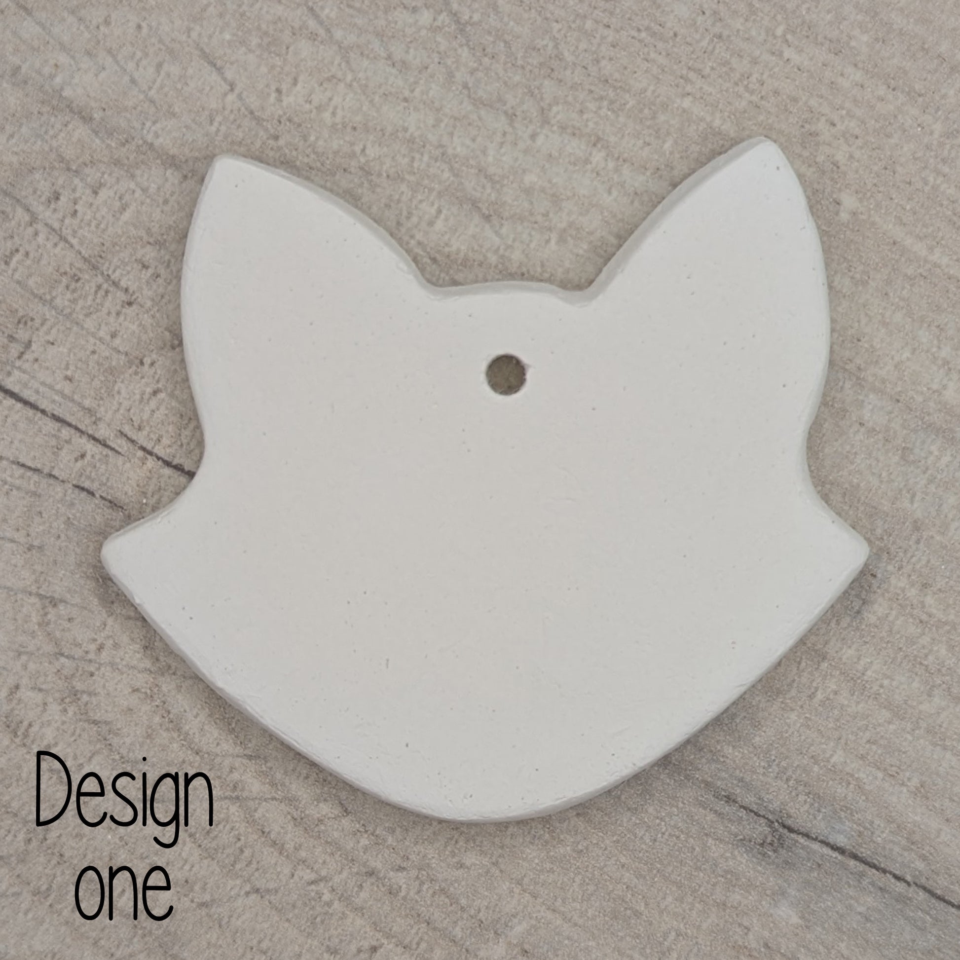 fox head shape air dried clay decoration