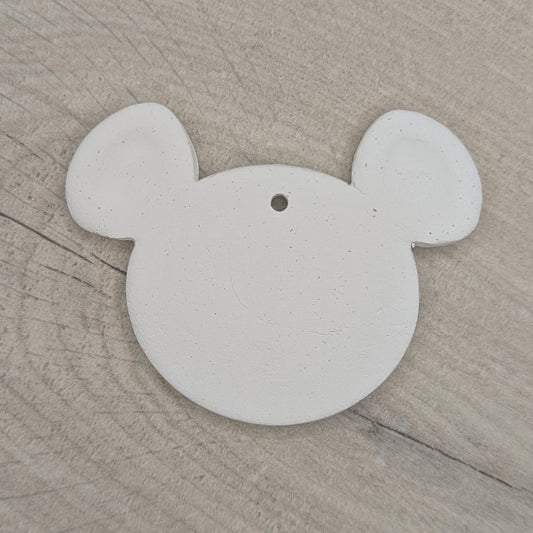 mouse or koala shaped clay decoration, made from air dried clay, suitable for painting and decorating