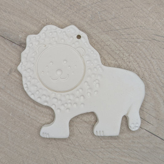 clay decoration of a lion, patterned version