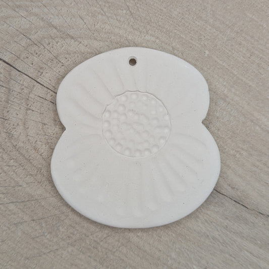 air dried clay simple poppy decoration 