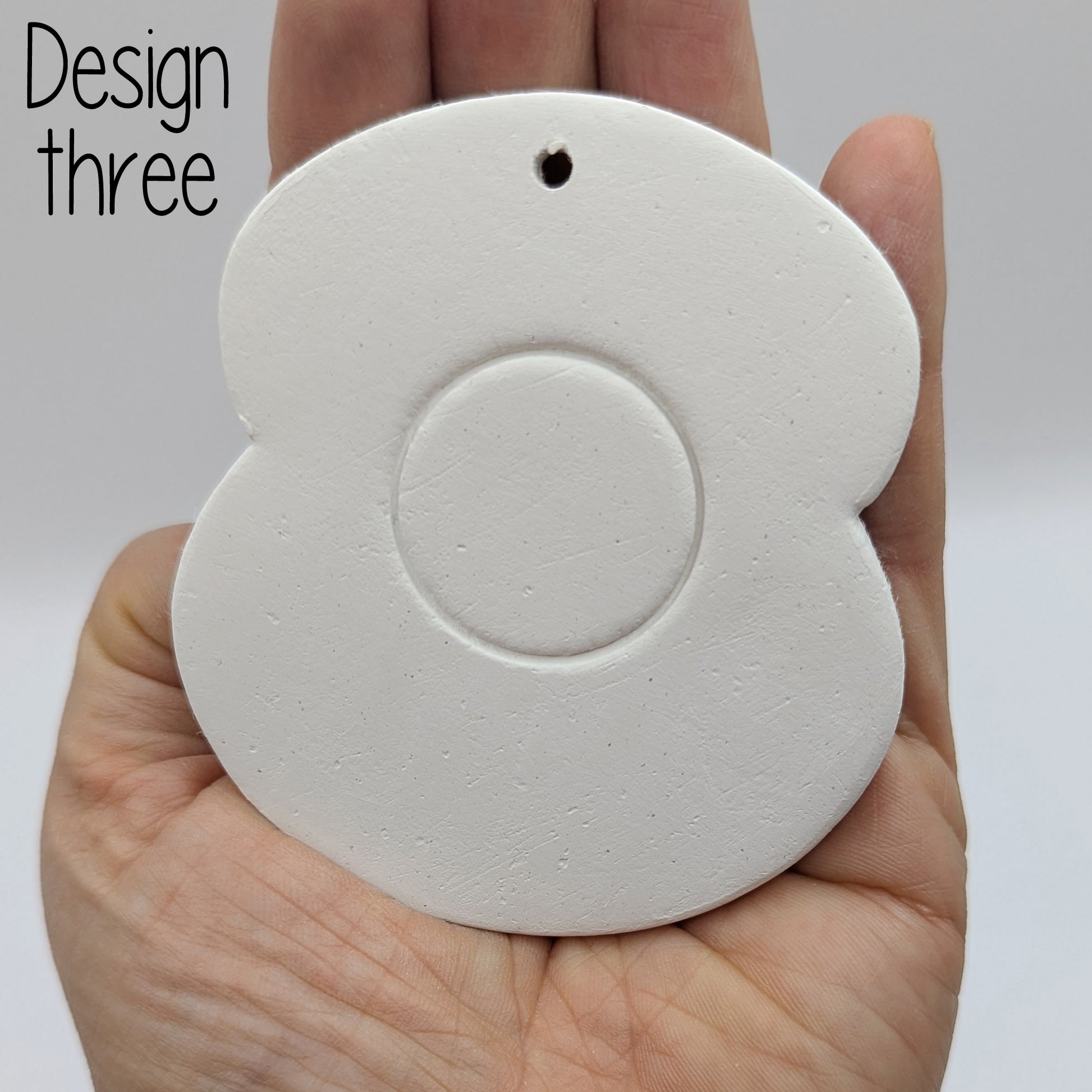 air dried clay simple poppy decoration - design number 3