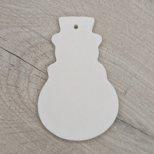 snowman air dried clay decoration